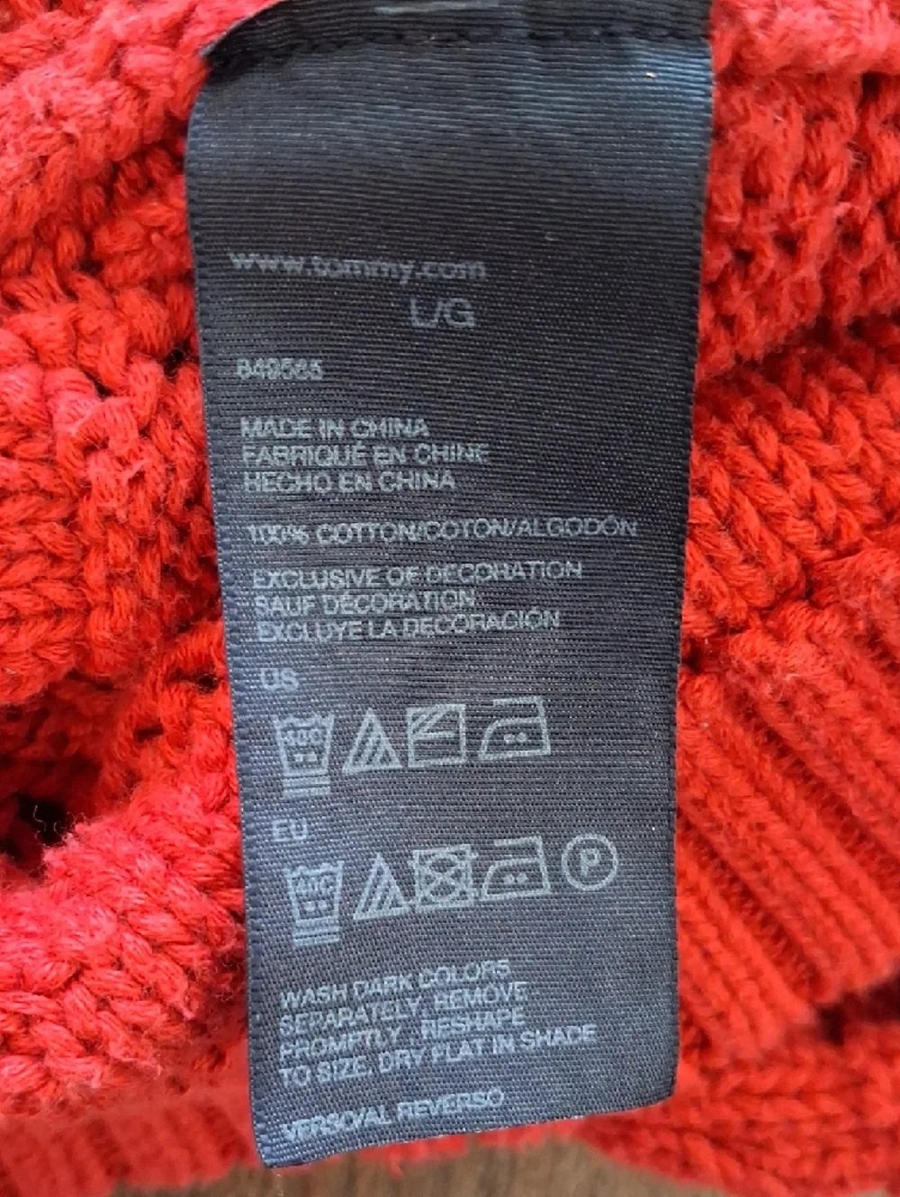 Women's Open Knit Crewneck Sweater - Red